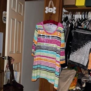 Onque Woman Pink and Orange Sequin Tunic